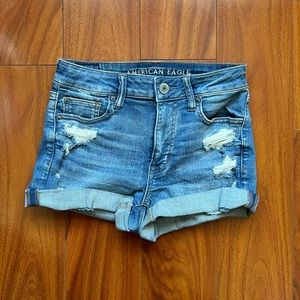 AE Ne(x)t Level Super High-Waisted Denim Short Short